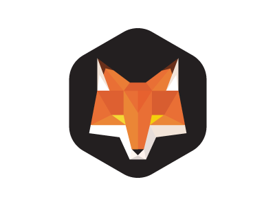 Fox cubist fox icon