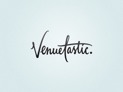 Venuetastic calligraphy handlettering identity logotype script wordmark
