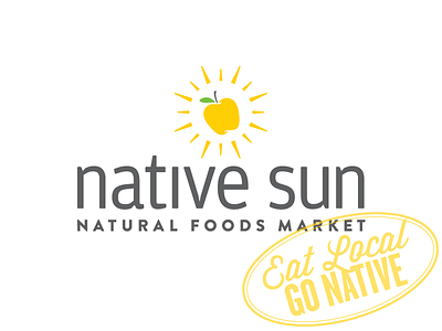 Native Sun - final identity apple healthy identity logo natural organic rebrand sun