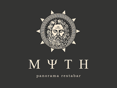 MYTH deodamus deos design illustration logo logotype myth restaurant typography