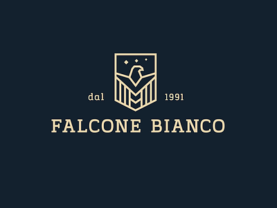 Falcone bianco deodamus deos logo logotype