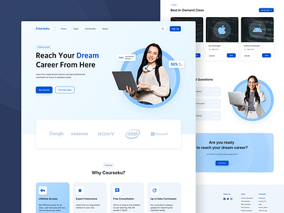 Online Course Landing Page Web