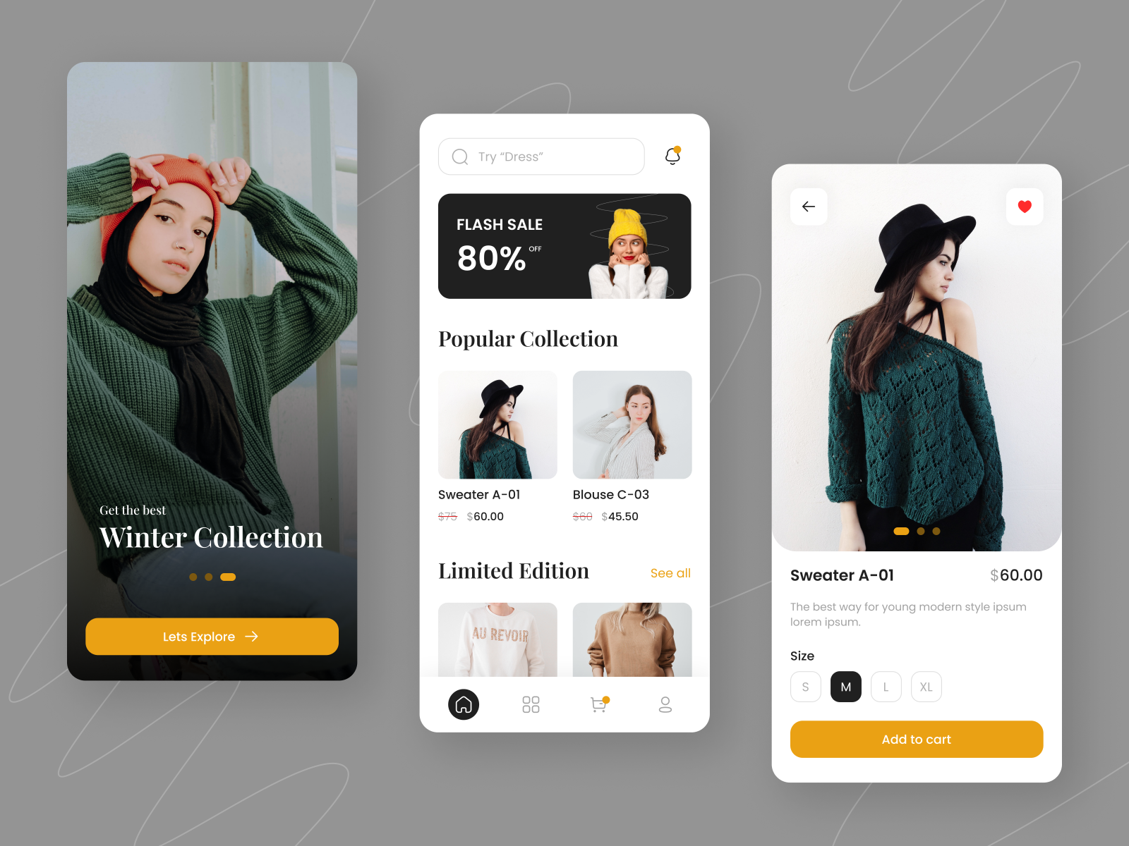 Fashion Store Mobile App by Taufiq Nur Rahman on Dribbble