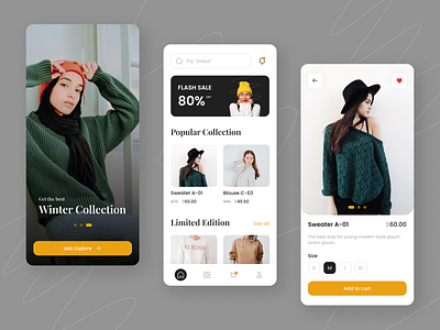 Fashion Store Mobile App app design fashion fashionstore mobile mobileapp store ui ux