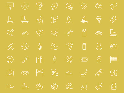 200 Sports Line Icons games icons illustrations line outline sports sports icons stroke vectors