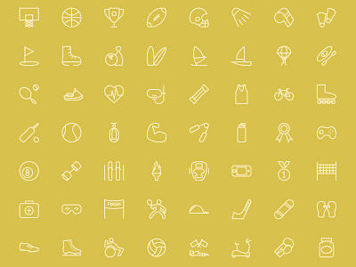 200 Sports Line Icons games icons illustrations line outline sports sports icons stroke vectors