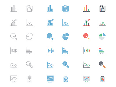 Data Analytics Icons big data charts colored icons data analytics icons data charts filled icons flat icons graphs thin icons vector icons