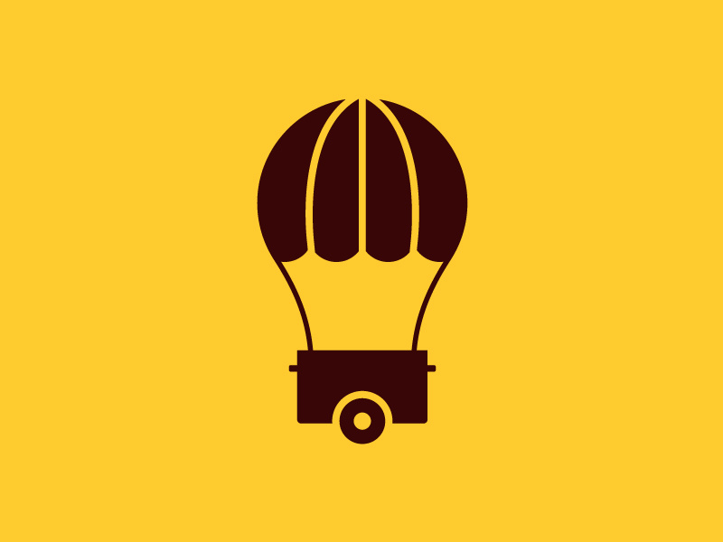 Creative Stall Logo Design trolly bulb idea parachute balloon stall creative stall design logo