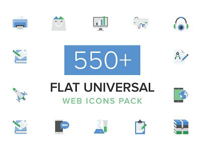 550+ Flat Universal Web Icons Pack flat icons flat web icons set of web icons universal icons web design icon web design icons web icons web vector icons