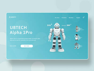 Online-shop Ubtech Concept concept online shop online store robot shop uxui webdesign webdesing website