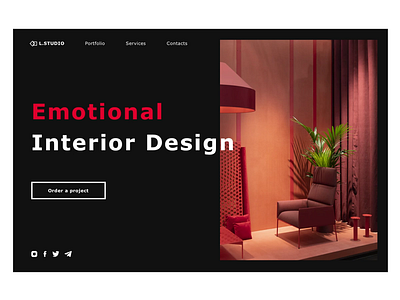 Emotional Interior design animation concept dailyui design desktop furniture home interior logo principle ui ux video website