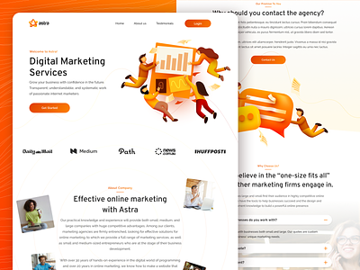 Digital Marketing Services 3d color concept dailyui design desktop gradient marketing ui ux webdesign website