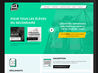 Zoom Minier bright concept dailyui design desktop diagonal education green industry mine miners modern teen teenagers ui ux webdesign website youth zoomers