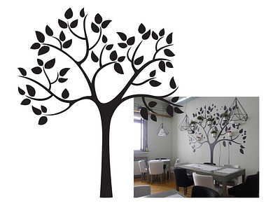 Vector tree for home decor