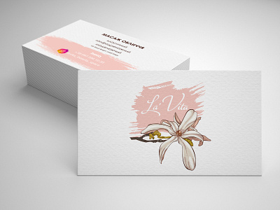 Card for beauty salon beauty card design flower template