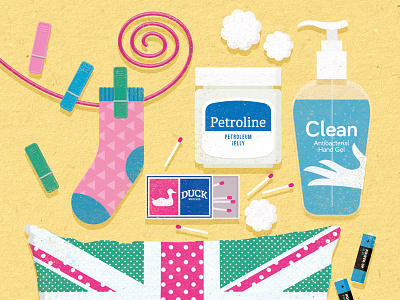 Holiday Essentials - Sainsbury's Bank 'Money Matters' magazine art bank design editorial holiday illustration magazine money objects still life vacation