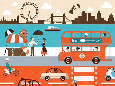 Mary Poppins - Part II book character film illustration london mary poppins narrative transport umbrella