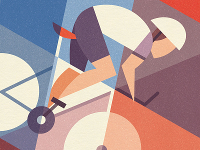 Freewheeling abstract art bicycle bike cycling cyclist design downhill freewheel geometric illustration minimalist race