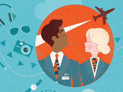 British Airways - High Life Shop art crew design editorial illustration magazine people plane shop shopping sky