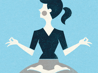 Philadelphia Magazine - Stress Solutions editorial illustration magazine mediation people person relax solution stress woman yoga