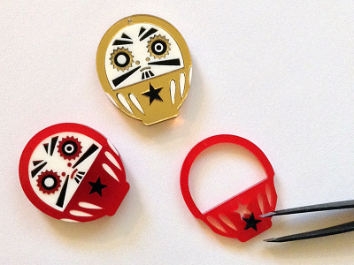 Daruma - laser cutting acrylic daruma illustration jewellery jewelry keychain necklace pendant