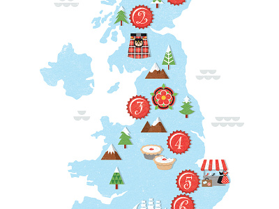 Waitrose - Christmas Drinks Magazine beer cartography christmas design drinks editorial icons illustration magazine map uk