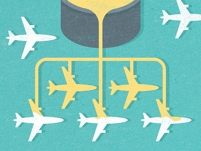 Tata Group - Tata in Review aircraft editorial illustration magazine plane steel