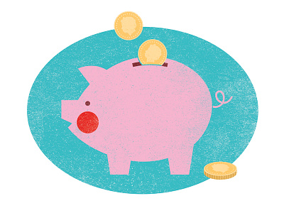 Tesco Magazine - Cash-Smart Kids child children coins editorial financial illustration kids magazine money people pig piggy bank