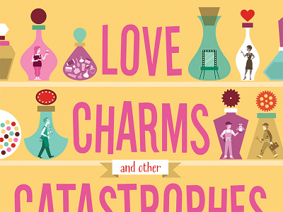 Love Charms and Other Catastrophes book book cover cover fiction illustration narrative people publishing romance ya young adult