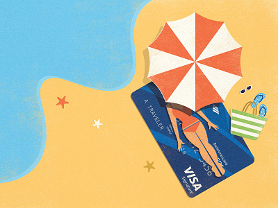 Kiplinger's Personal Finance - Credit Cards (Opener) credit card editorial finance holiday illustration magazine money shopping spending travel vacation