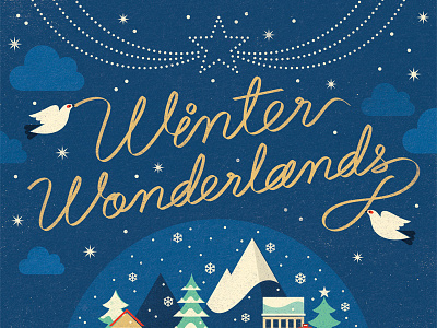 Boundless Magazine - Winter Wonderlands birds christmas editorial holiday illustration magazine ribbon snow travel typography vacation winter