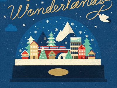 Boundless Magazine - Winter Wonderlands birds christmas editorial holiday illustration magazine ribbon snow travel typography vacation winter