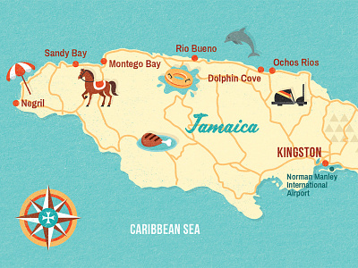 Maps Portfolio cartography design editorial food illustration jamaica magazine map photoshop travel vector