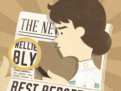 Good Night Stories for Rebel Girls - Nellie Bly book children design feminist illustration journalist kickstarter kids nellie bly publishing rebel girls woman