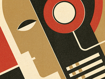Bauhausmusic - Part I abstract bauhaus conceptual head headphones illustration music poster