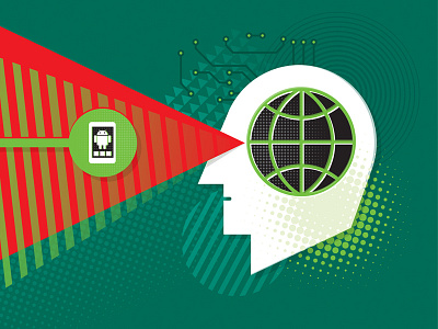 Antivirus Software - Packaging Illustrations (Android) android antivirus branding flat color head icons illustration packaging phone software technology vector