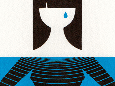 The Sea - screen print close-up art cry design illustration print screen print sea texture water woman