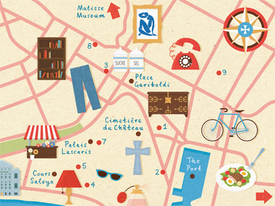 Map of Nice by Zara Picken on Dribbble