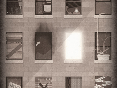 A Window architecture art bricks building design illustration narrative windows