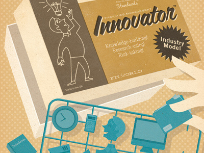 Facilities Management Innovator box editorial facilities ideas illustration industry innovation kit magazine management plastic retro toy