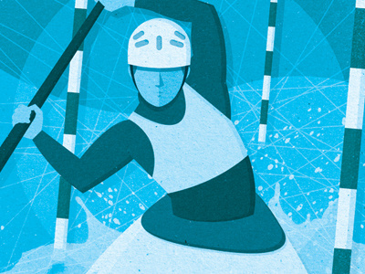 London 2012 Olympics art canoe design illustration man olympics person slalom sport