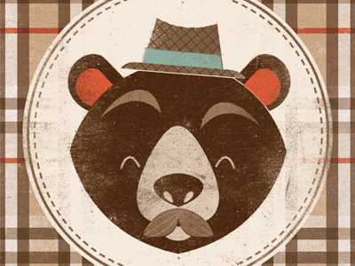 Uncommon Creatures - Bear bear british class design hat illustration moustache pattern uncommon