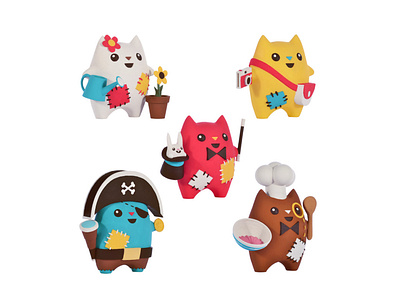 Oddcats! 3D Sculptures - Kawaii Edition