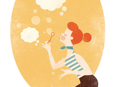 Flow magazine - Find What You're Looking For bubbles editorial illustration magazine philosophy retro