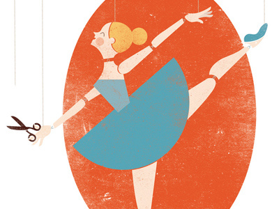 Flow magazine - Find What You're Looking For ballerina ballet dance dancer editorial illustration magazine marionnette puppet retro