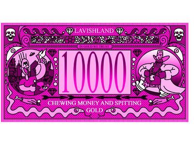 IN GOLD WE TRUST banknote currency diamond dollar fuchsia fucsia gold graphic graphic illustration illustration lavish luxury money pearl pimp pink playoff snake warmup weekly warmup