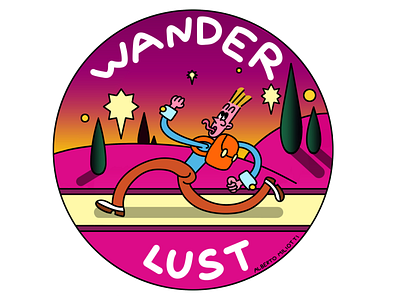 ✨🚶 WANDERLUST 🚶✨ adventure character cool dawn dusk graphic graphic illustration idle illustration journey run sky star sunrise sunset travel traveler walk wander wanderlust