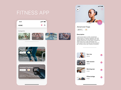 Fitness App UI design