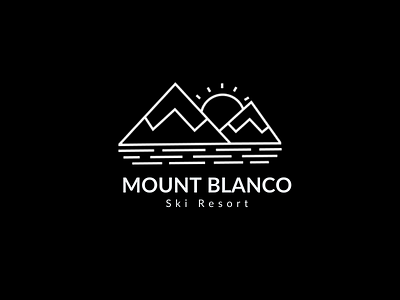 Logo Design-Mount Blanco dailylogochallenge illustration illustration art lineart logo logo design logo designer logo mark logodesign logos logotype mountain logo sun vector