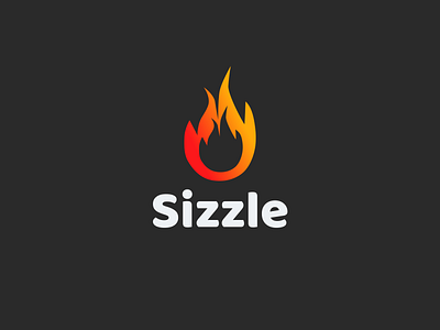 Logo Design-Sizzle brand design brand identity branding dailylogochallenge design flame flame logo icon logo logodesign logomark logos logotype vector